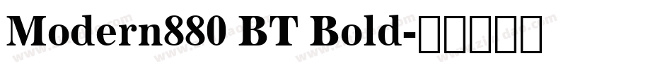 Modern880 BT Bold字体转换